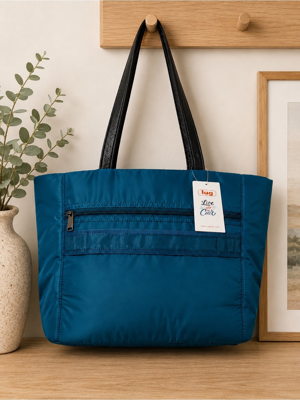 Lug Arpeggio - Quilted Tote - Ocean Blue - Picture 2 of 6